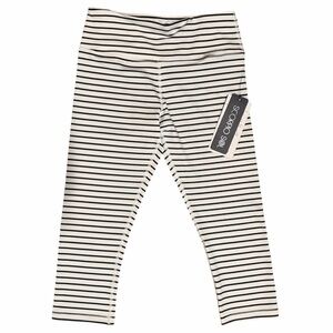 New Scorpio Sol Striped Crop Leggings - Black / White